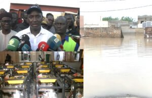 Lutte contre les inondations à touba , le ministre de l’hydraulique et de l’assainissement Dr Cheikh Tidiane Dieye a déployé dans ville sainte de Touba 15 motos pompes de 300m3 à l’heure et 4500 litres d’essences.