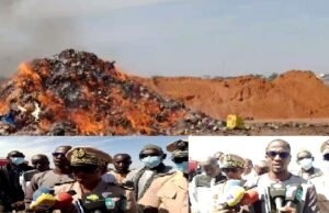 Séance d’incinération de 61 tonnes de produits impropres à la consommation d’une valeur de 72 millions de francs CFA à Touba