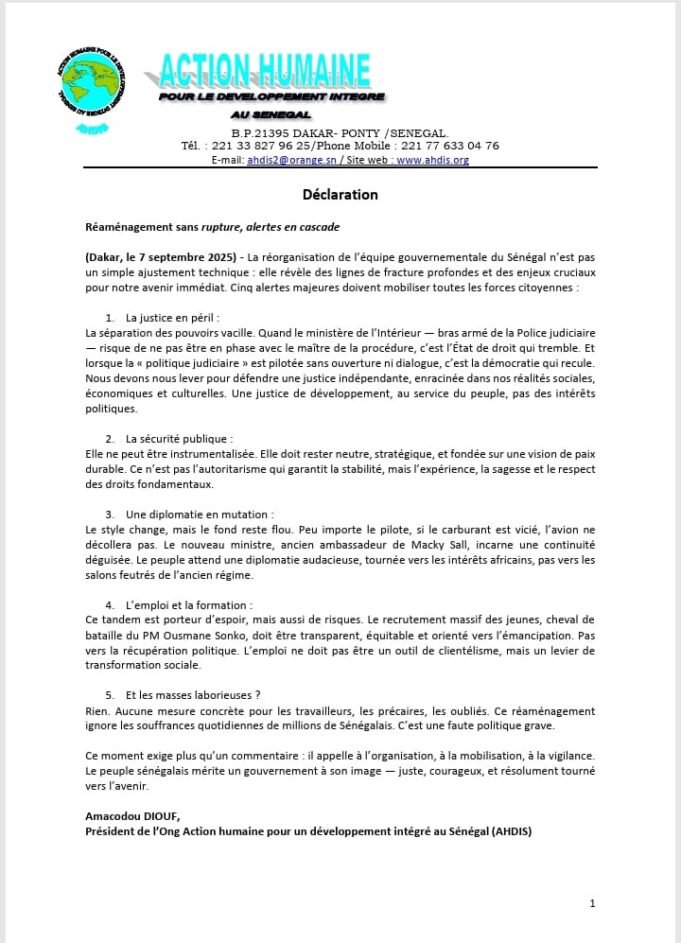 Réaménagement sans rupture, alertes en cascade.