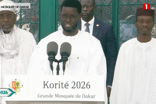 Korité 2026: Diomaye Faye appelle à faire perdurer les valeurs du Ramadan.