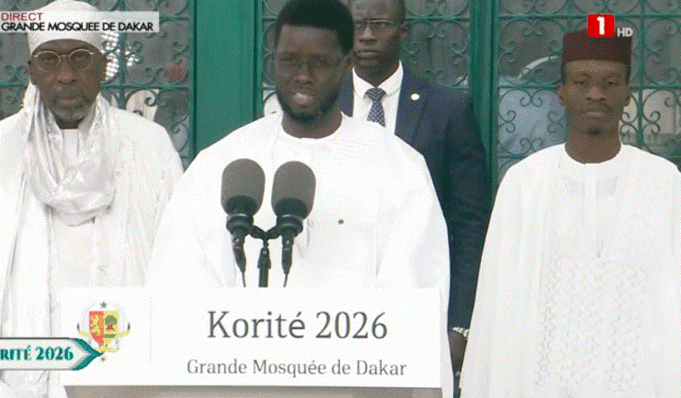 Korité 2026: Diomaye Faye appelle à faire perdurer les valeurs du Ramadan.