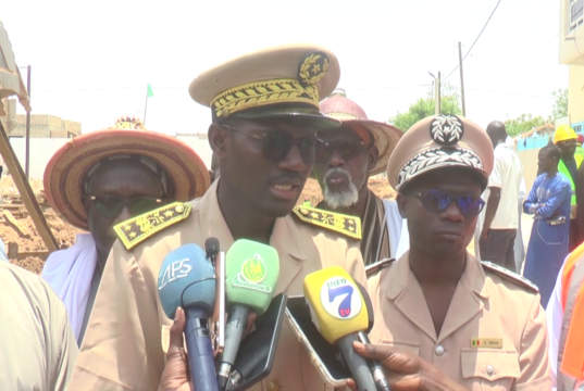 Touba : visite de terrain du préfet de Mbacké pour évaluer l’état d’avancement des travaux de drainage des eaux pluviales