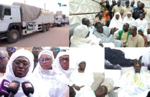 MAGAL TOUBA: Le minitre de la famille, de l’action sociale et des solidarités, Marie Angélique Mame Selbé Diouf apporte sa contribution, en denrées alimentaires pour accompagner le comité d’organisation du Grand Magal de Touba (vidéo)