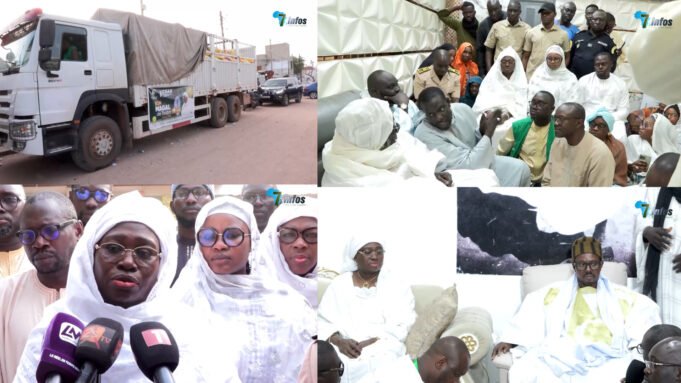 MAGAL TOUBA: Le minitre de la famille, de l’action sociale et des solidarités, Marie Angélique Mame Selbé Diouf apporte sa contribution, en denrées alimentaires pour accompagner le comité d’organisation du Grand Magal de Touba (vidéo)